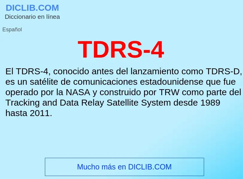 Wat is TDRS-4 - definition