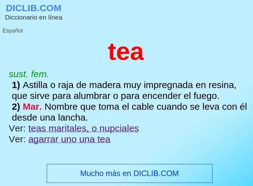 What is tea - definition