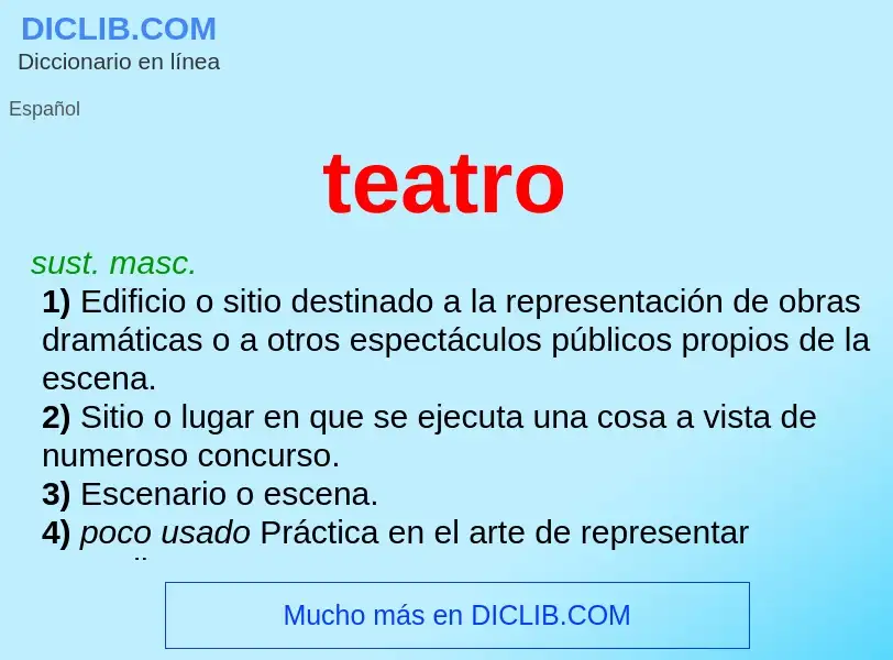 Wat is teatro - definition