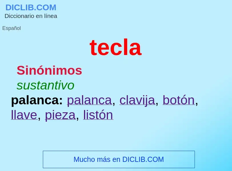 ¿Qué es tecla? - significado y definición