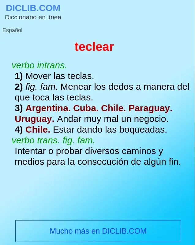 What is teclear - definition