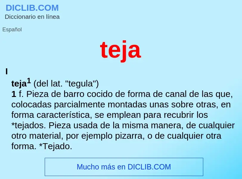 What is teja - meaning and definition