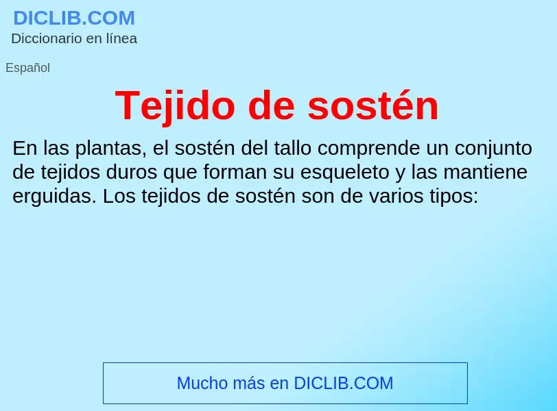 What is Tejido de sostén - definition