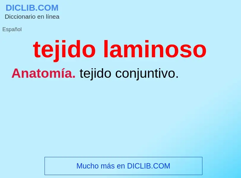 O que é tejido laminoso - definição, significado, conceito