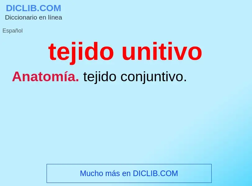 O que é tejido unitivo - definição, significado, conceito