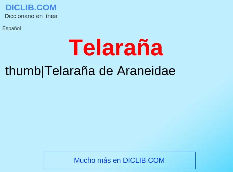 Wat is Telaraña - definition