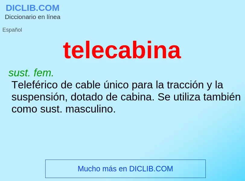 Что такое telecabina - определение