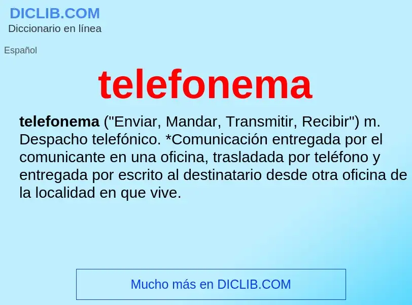 Что такое telefonema - определение