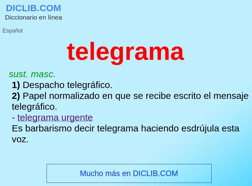 What is telegrama - definition