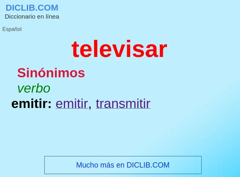 Was ist televisar - Definition