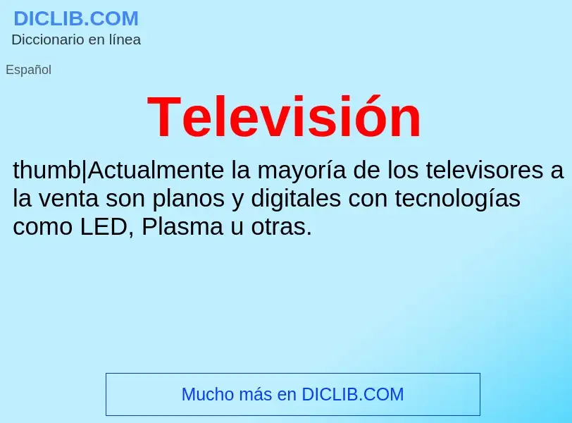 Wat is Televisión - definition