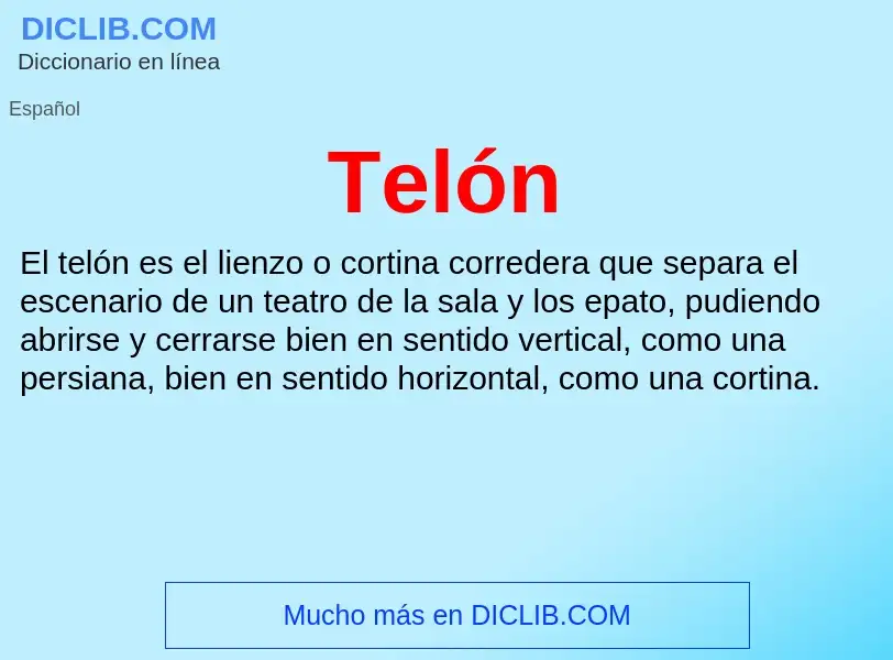 What is Telón - meaning and definition