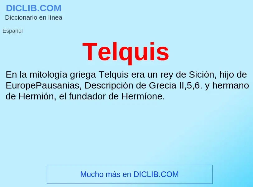 ¿Qué es Telquis? - significado y definición