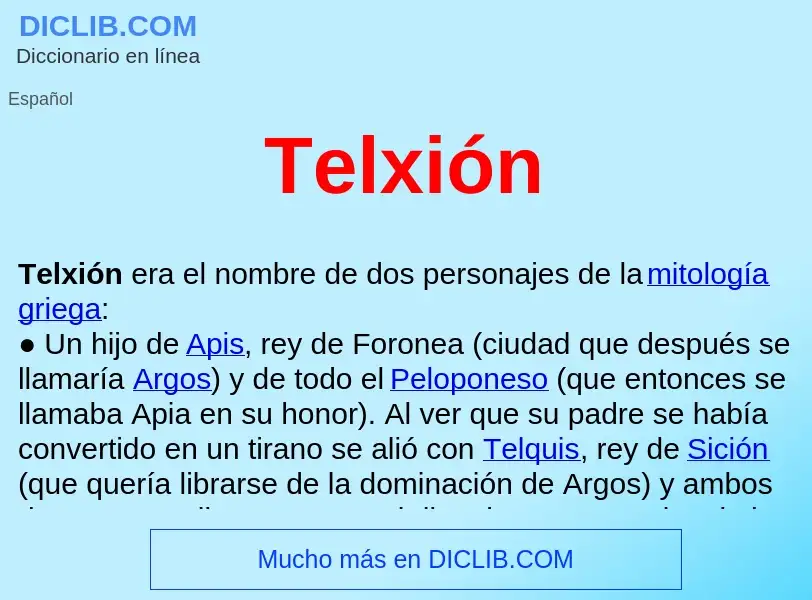 ¿Qué es Telxión ? - significado y definición