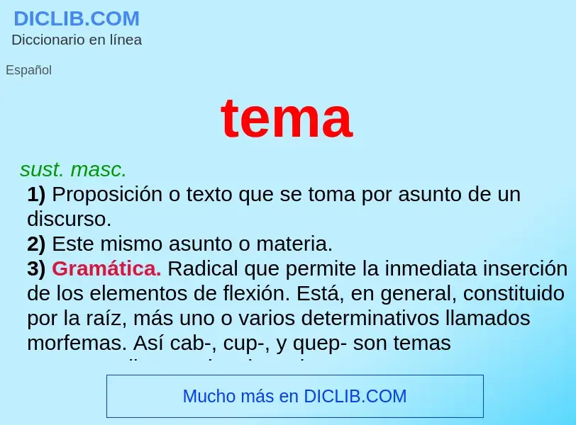 Wat is tema - definition