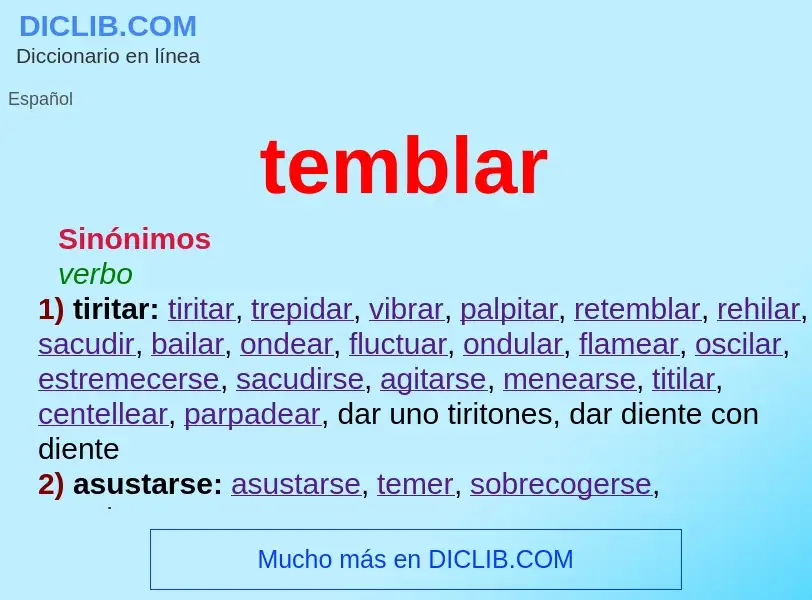 O que é temblar - definição, significado, conceito