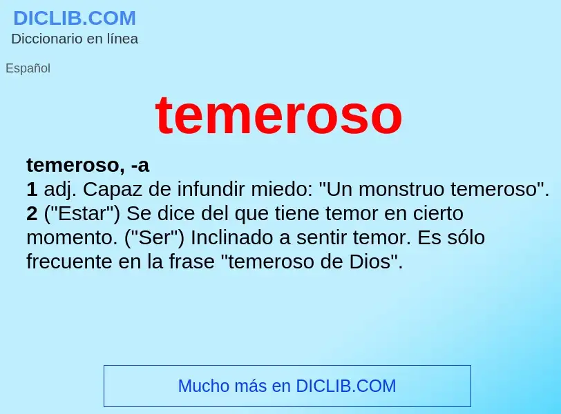 Was ist temeroso - Definition