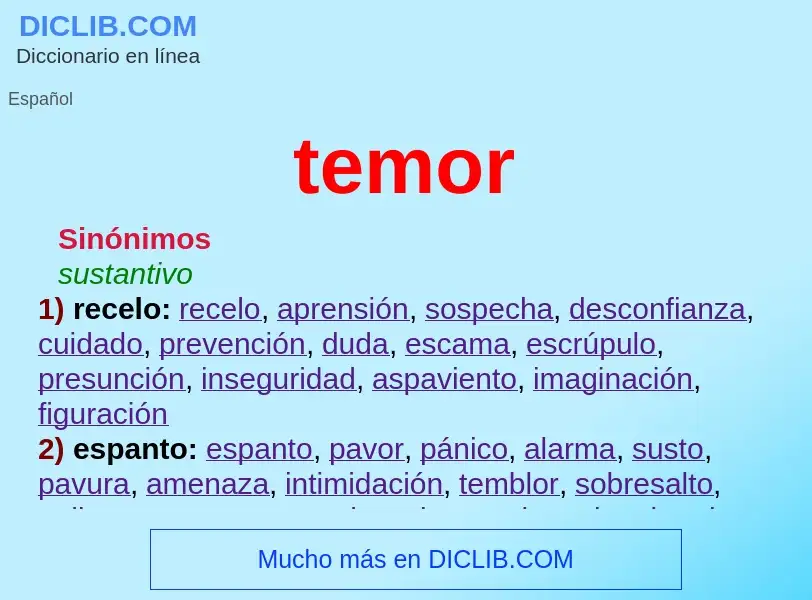 Was ist temor - Definition