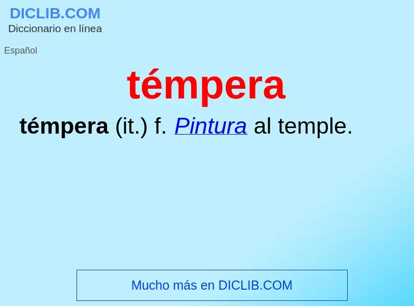 Wat is témpera - definition