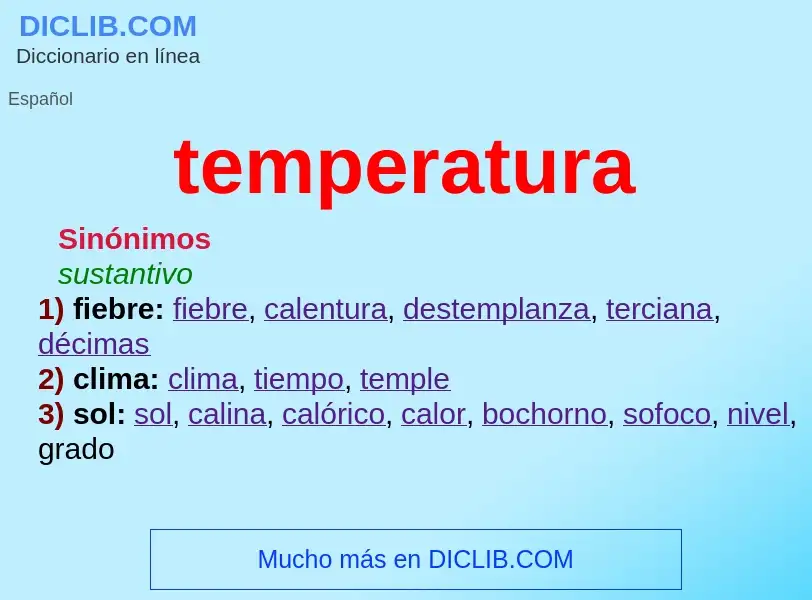 Che cos'è temperatura - definizione