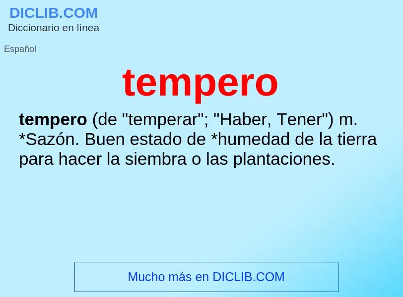 What is tempero - definition