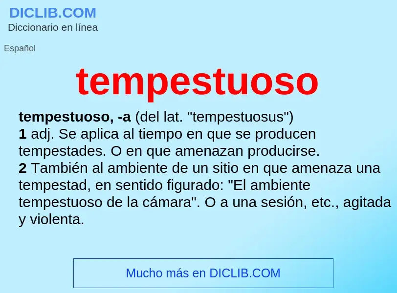 Wat is tempestuoso - definition