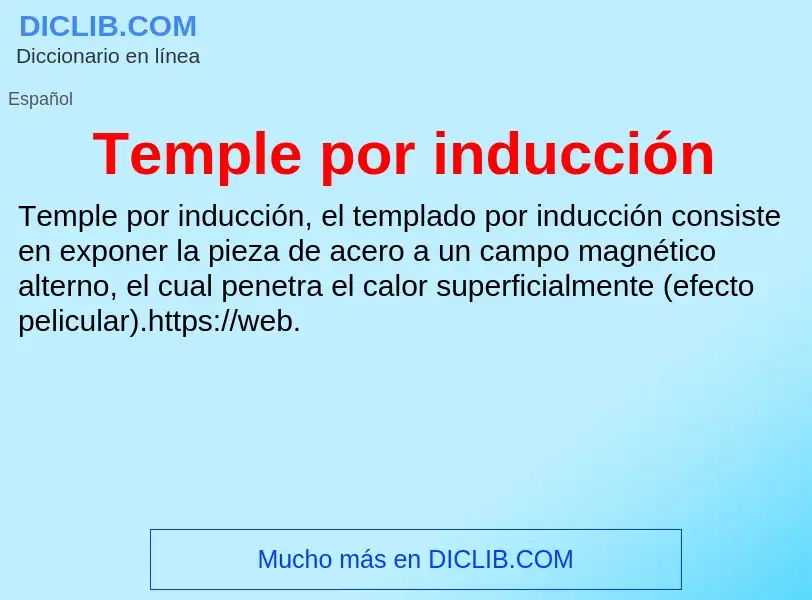 Was ist Temple por inducción - Definition