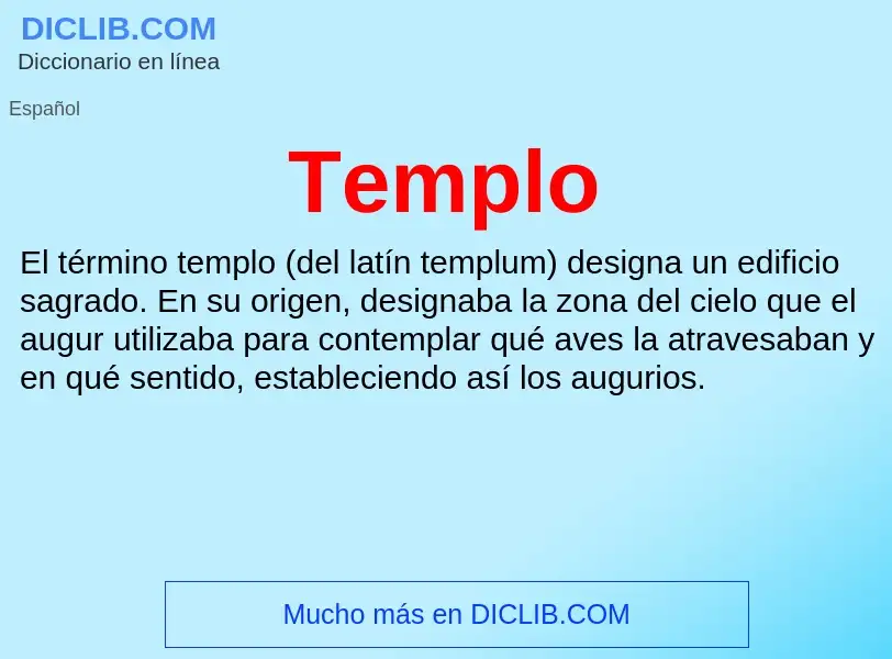 Что такое Templo - определение