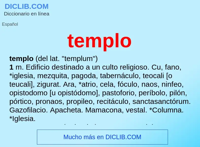 What is templo - meaning and definition