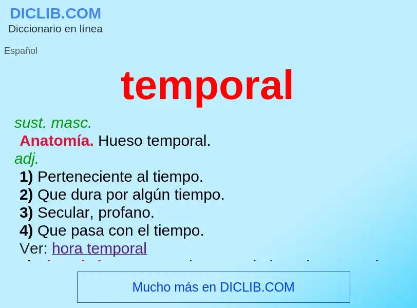 What is temporal - definition