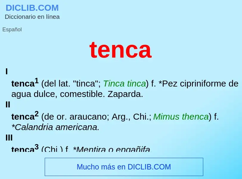 Что такое tenca - определение