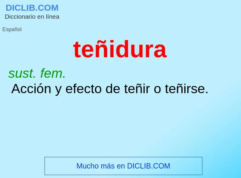 What is teñidura - meaning and definition