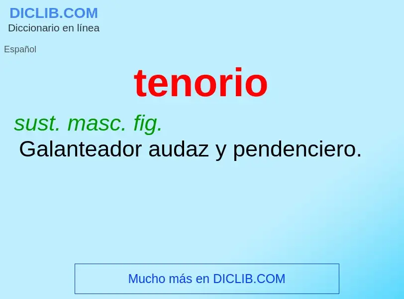 Was ist tenorio - Definition