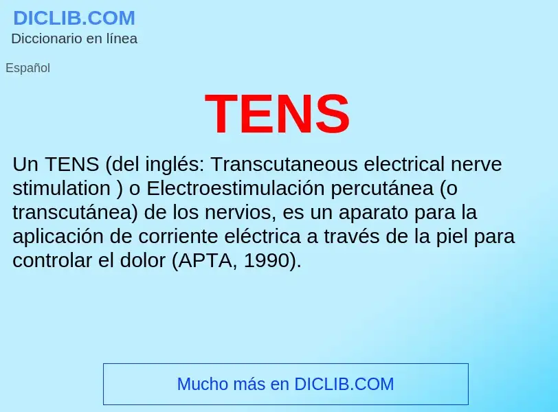 Wat is TENS - definition