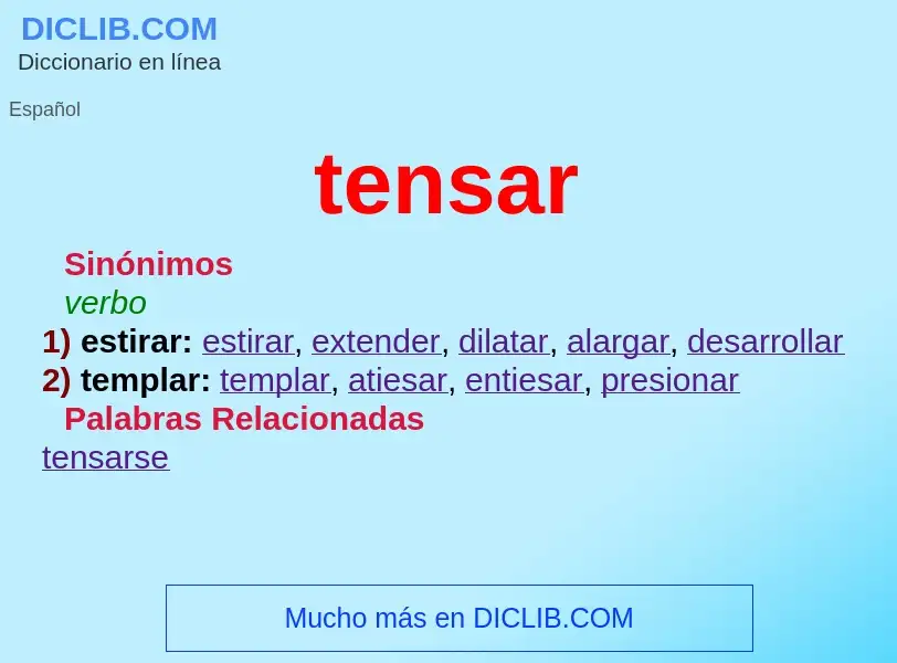 O que é tensar - definição, significado, conceito