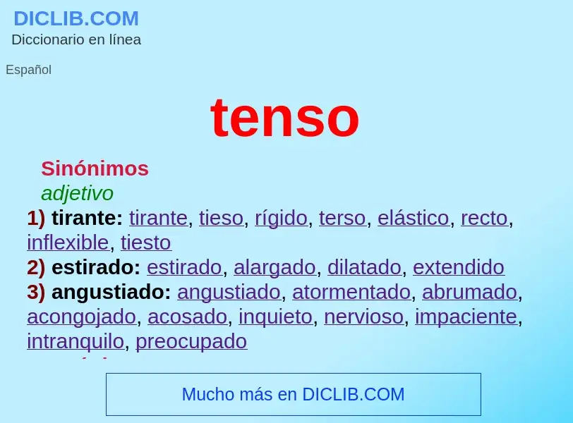 What is tenso - definition