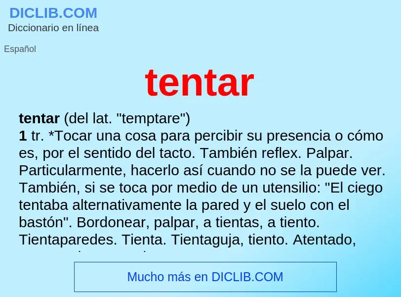 ¿Qué es tentar? - significado y definición