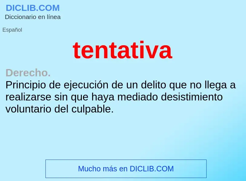 What is tentativa - meaning and definition