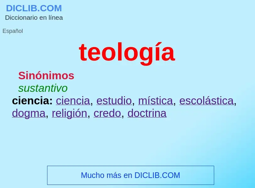 What is teología - meaning and definition