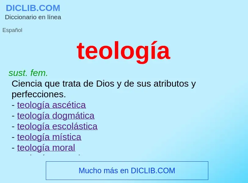 What is teología - definition