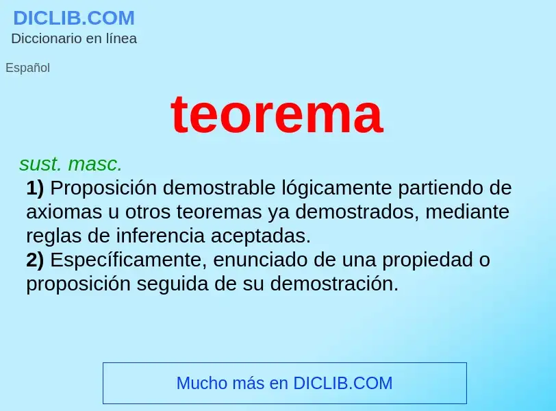 What is teorema - definition