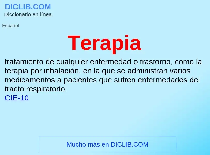 ¿Qué es Terapia? - significado y definición