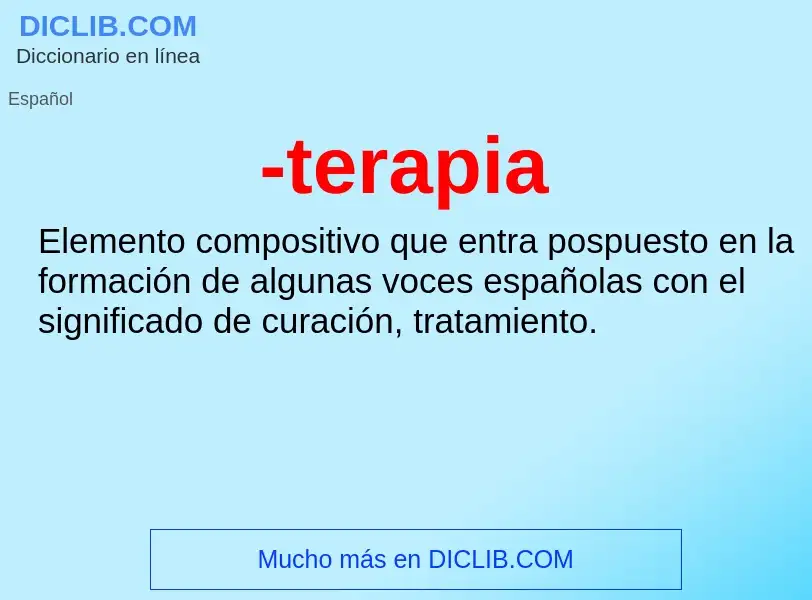 Wat is -terapia - definition