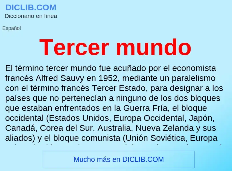 Wat is Tercer mundo - definition