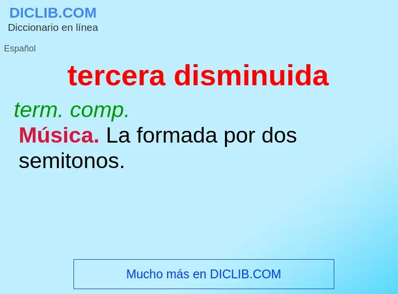 ¿Qué es tercera disminuida? - significado y definición