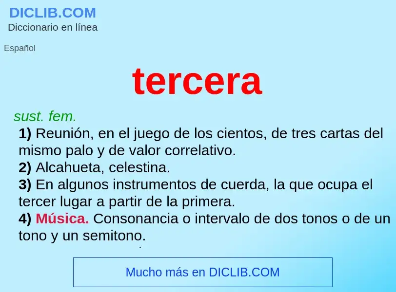 ¿Qué es tercera? - significado y definición