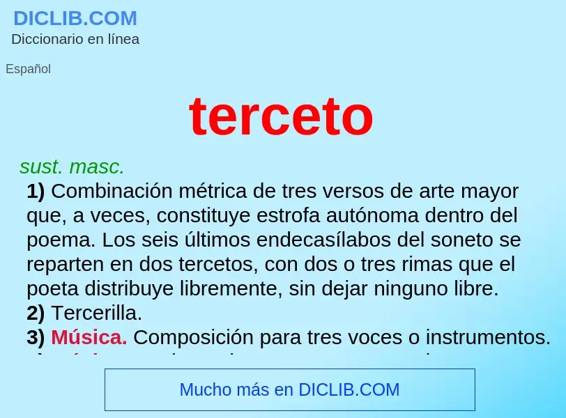 What is terceto - meaning and definition