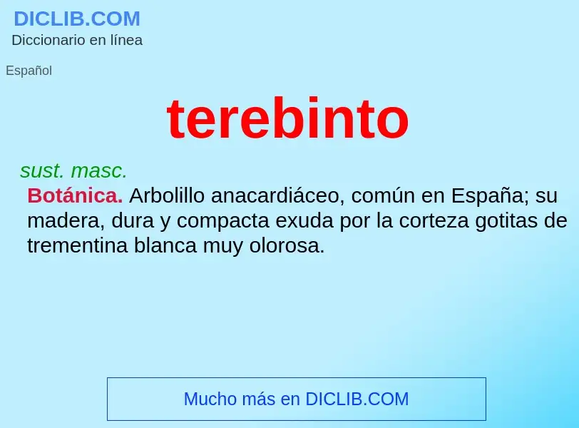 ¿Qué es terebinto? - significado y definición