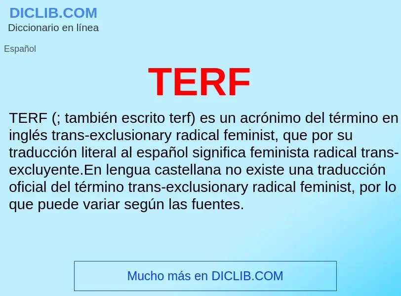 Wat is TERF - definition