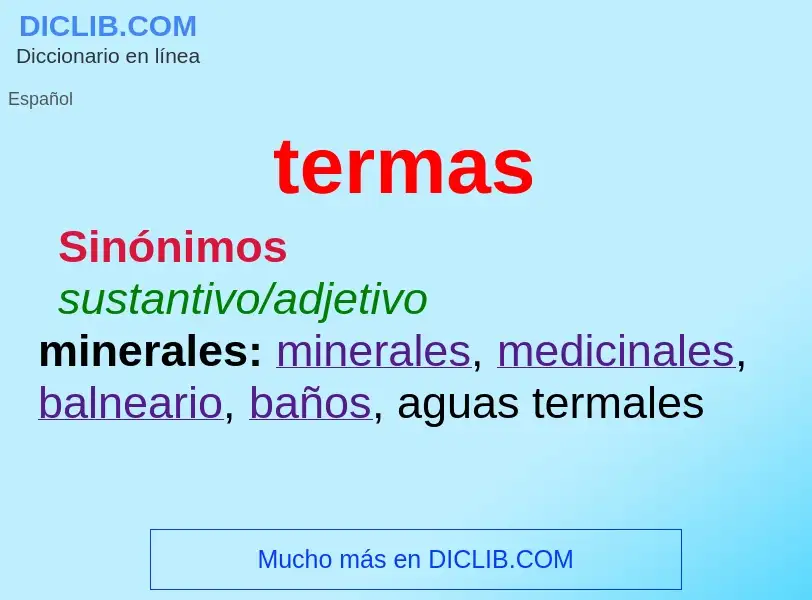 Wat is termas - definition